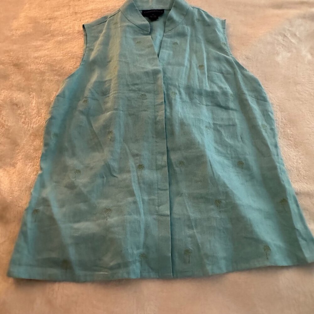 Charter Club NWT Linen Summer Two Piece Pantsuit Set Size 14 - Picture 2 of 16